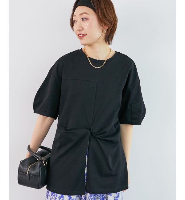  「《手洗い可能》フロントツイストTシャツ」|Tシャツ・カットソー|