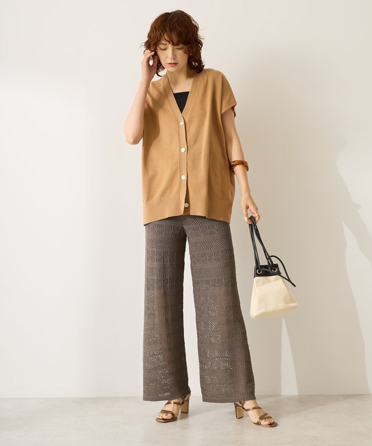 AMERICAN HOLIC「【WEB限定】フレンチスリーブVネックニットカーディガン」|カーディガン|
