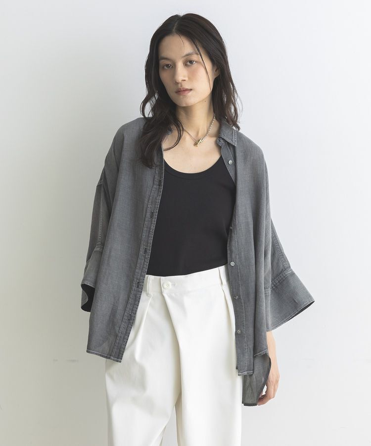 GARAGE OF GOOD CLOTHING「シアーデニムビッグカフスドルマンシャツ」|シャツ・ブラウス|