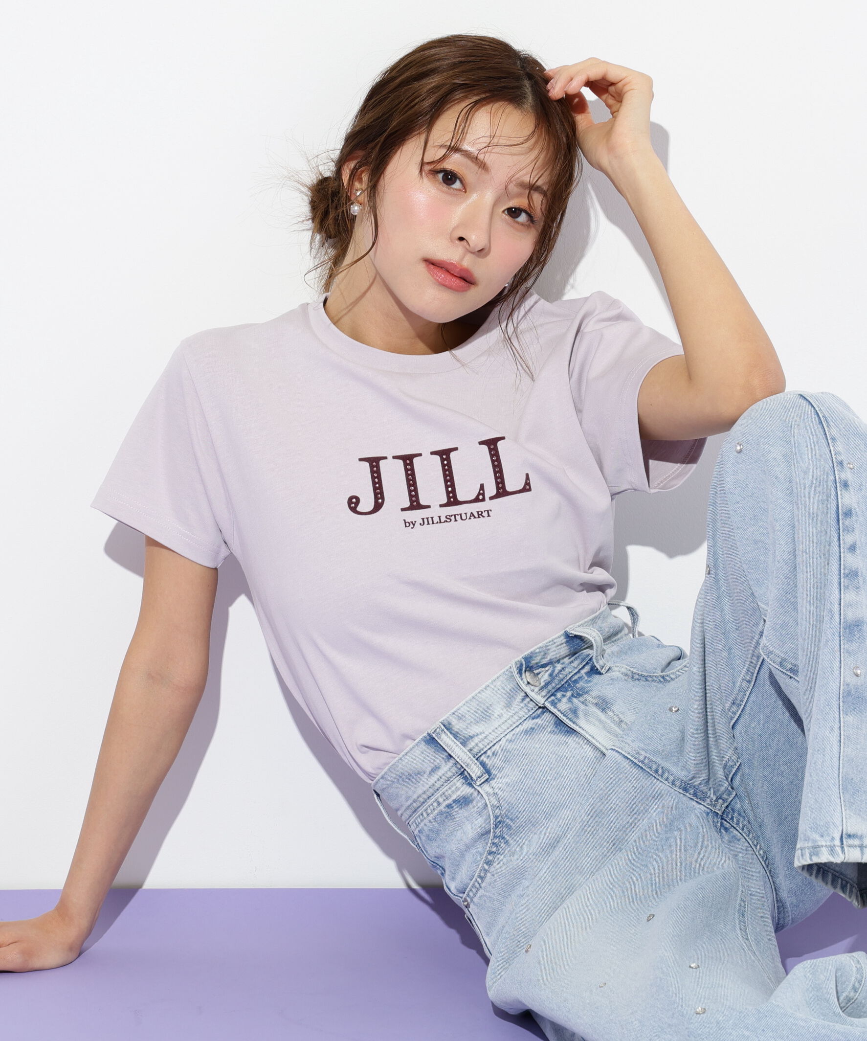  「フロッキーロゴTシャツ」|Tシャツ・カットソー|ラベンダー
