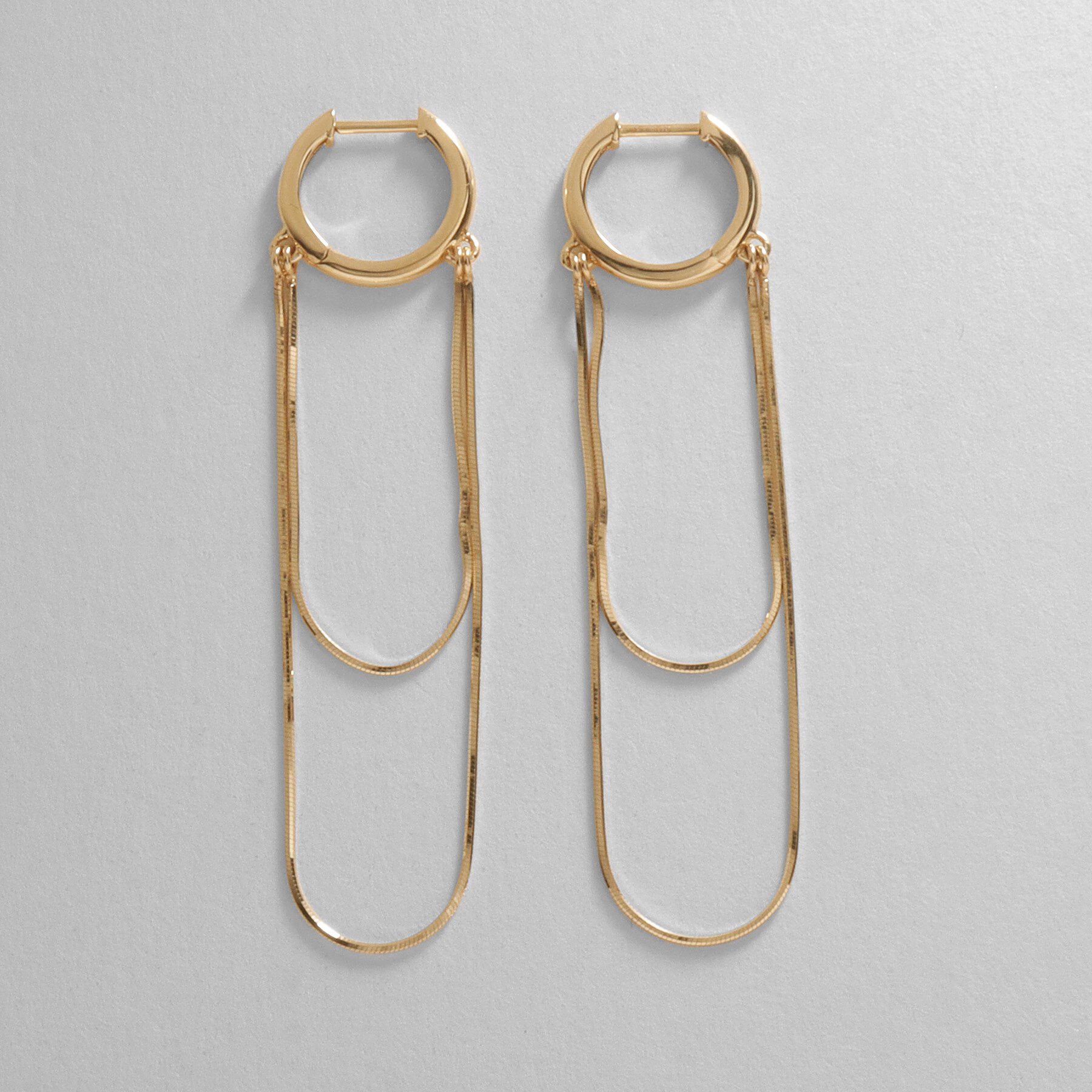 COCOSHNIK「K10コンパクトドレープ中折れ フープピアス」|ピアス|