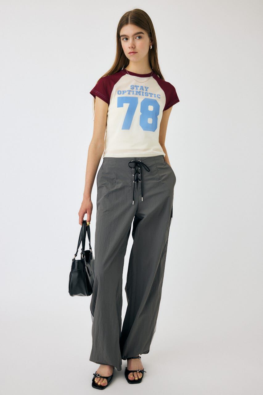MOUSSY「SHEER PANEL LACE UP パンツ」|その他|