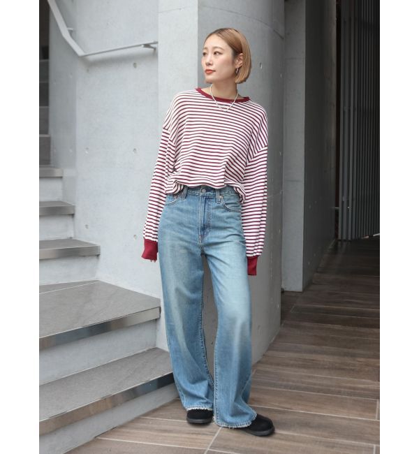 Ungrid「【WEB限定】スリーブボリュームワッフルロングスリーブTee」|Tシャツ・カットソー|