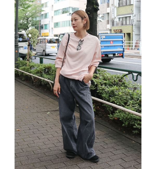 Ungrid「【WEB限定】スリーブボリュームワッフルロングスリーブTee」|Tシャツ・カットソー|