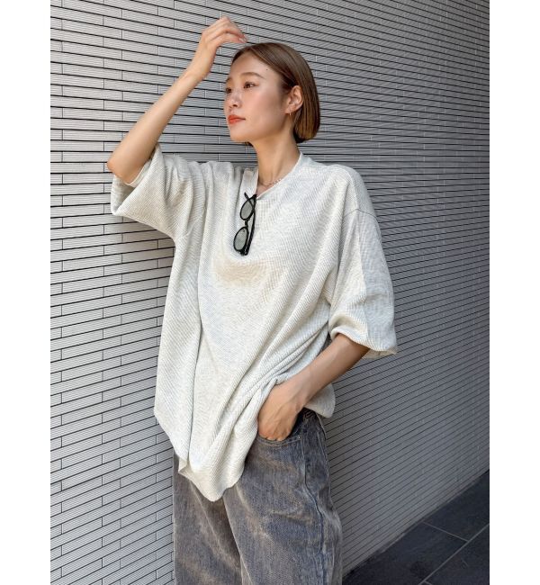 Ungrid「【WEB限定】スリーブボリュームワッフルロングスリーブTee」|Tシャツ・カットソー|