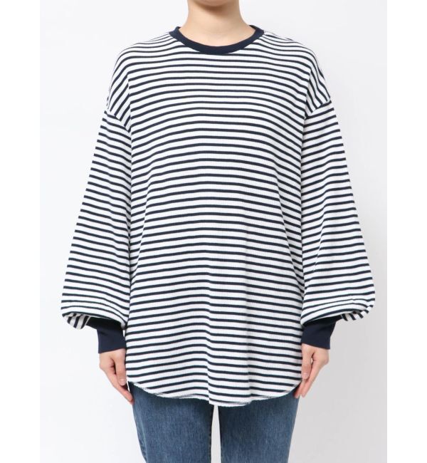 Ungrid「【WEB限定】スリーブボリュームワッフルロングスリーブTee」|Tシャツ・カットソー|