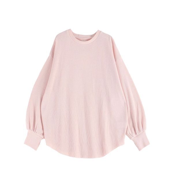 Ungrid「【WEB限定】スリーブボリュームワッフルロングスリーブTee」|Tシャツ・カットソー|
