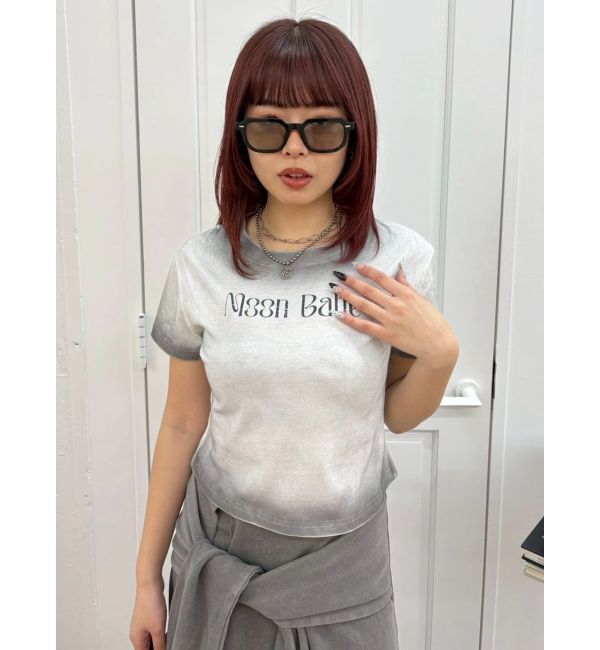 EVRIS「MOON BABE ロゴクロップドTシャツ」|Tシャツ・カットソー|ホワイト