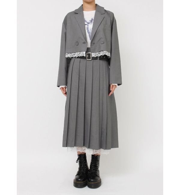 jouetie「ベルトヘムレースプリーツスカート【セットアップ対応】」|スカート|