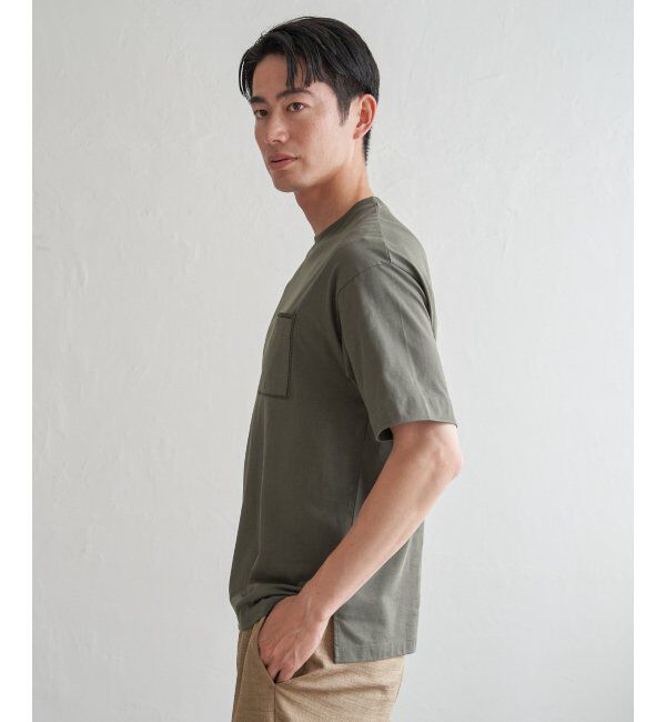 ikka「ストライプMIXポケットTシャツ」|Tシャツ・カットソー|