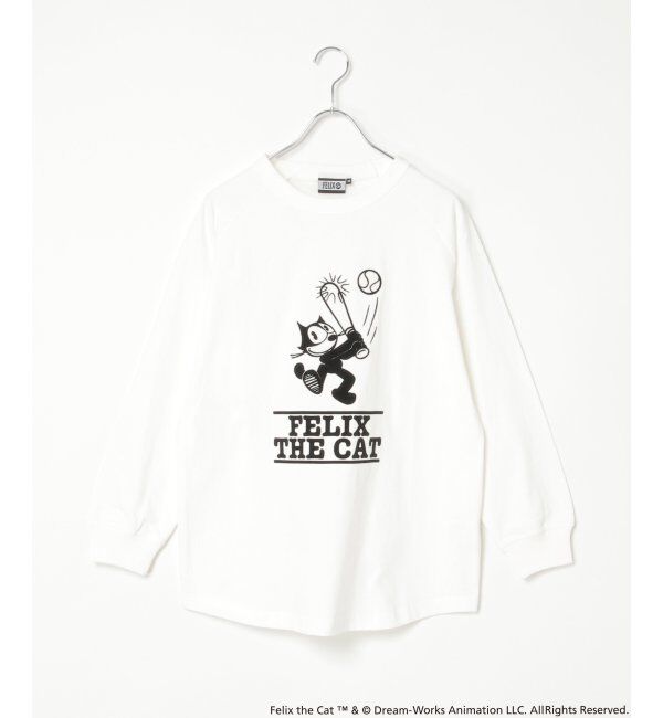 VENCE share style「&rdquo;Felix the cat&rdquo; フィリックス・ザ・キャット / ラグランフロッキーロンT」|Tシャツ・カットソー|オフホワイト