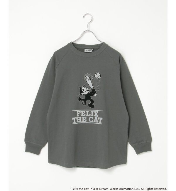 VENCE share style「&rdquo;Felix the cat&rdquo; フィリックス・ザ・キャット / ラグランフロッキーロンT」|Tシャツ・カットソー|チャコール