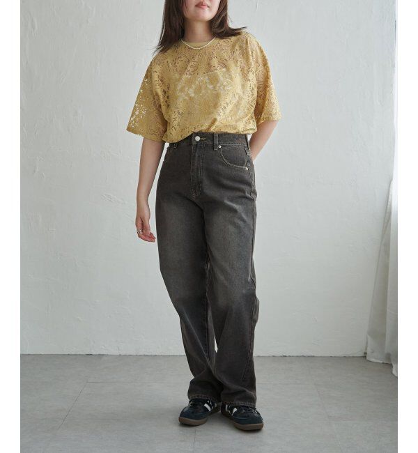 VENCE share style「シアーレース半袖プルオーバー」|その他|