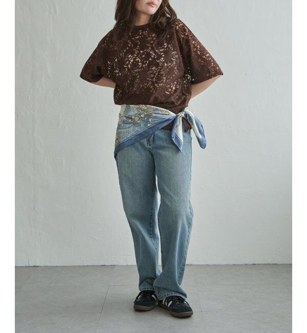 VENCE share style「シアーレース半袖プルオーバー」|その他|