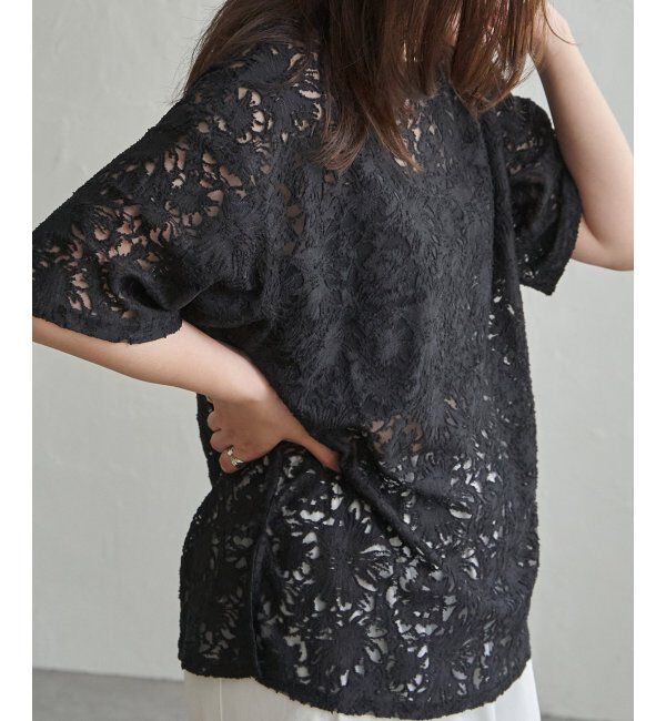 VENCE share style「シアーレース半袖プルオーバー」|その他|