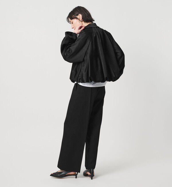 UNITED ARROWS「サテン ボリュームギャザー ブルゾン ‐ウォッシャブル‐」|ブルゾン・スタジャン|