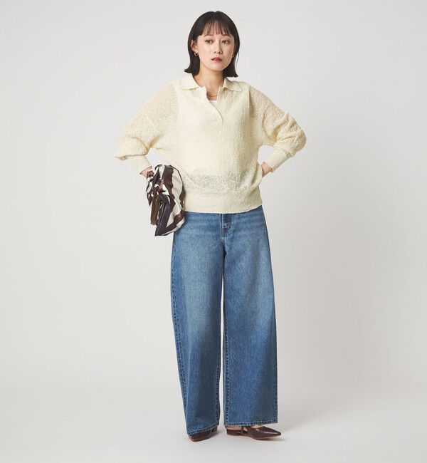 UNITED ARROWS green label relaxing「ノットヤーン スキッパー プルオーバー ウォッシャブル」|ニット・セーター|