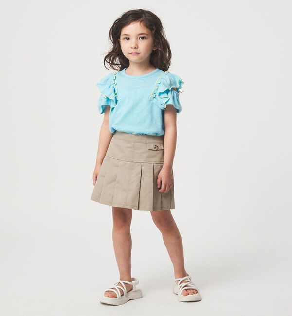 UNITED ARROWS green label relaxing「ショルダースリット フリルTシャツ / キッズ  100cm-130cm」|Tシャツ・カットソー|