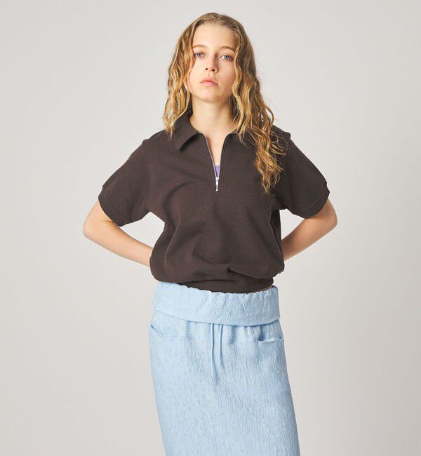 STEVEN ALAN「＜Steven Alan＞コットン スウェット ハーフジップ プルオーバー」|Tシャツ・カットソー|
