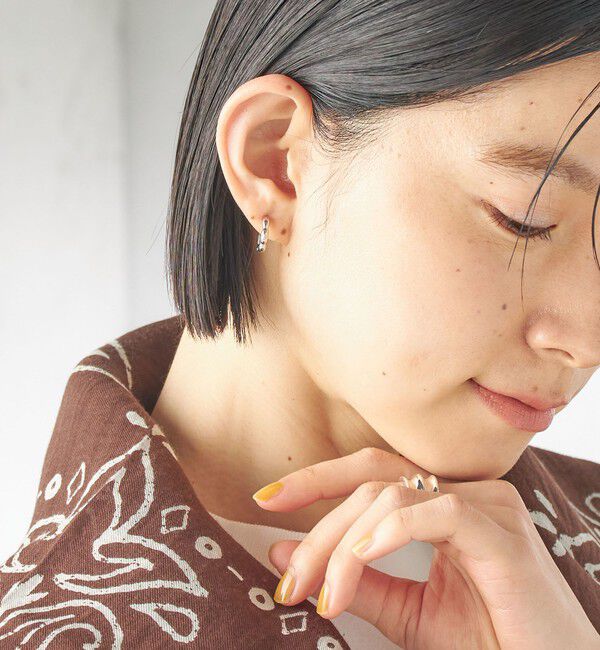 SHIPS for women「ニュアンス ステンレス フープ ピアス」|ピアス|