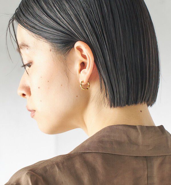 SHIPS for women「ニュアンス ステンレス フープ ピアス」|ピアス|ゴールド