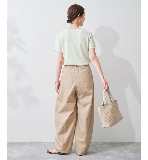 SLOBE IENA「《追加》スラブ天竺5分袖TEE」|Tシャツ・カットソー|