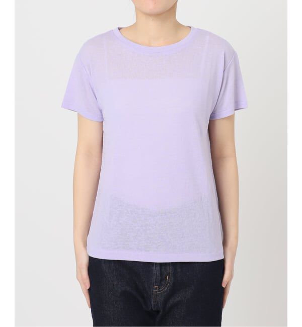 SLOBE IENA「《追加》スラブ天竺5分袖TEE」|Tシャツ・カットソー|
