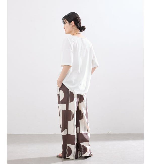 IENA「《接触冷感》ボートネック オーバーサイズフォルムTシャツ」|Tシャツ・カットソー|
