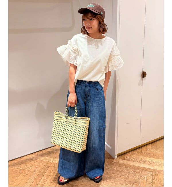 SLOBE IENA「《汗染み防止》フリルスリーブプルオーバー」|Tシャツ・カットソー|
