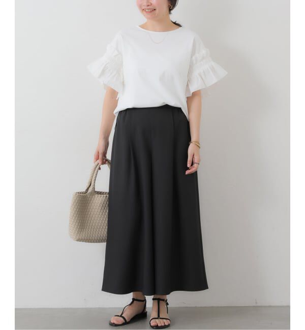SLOBE IENA「《汗染み防止》フリルスリーブプルオーバー」|Tシャツ・カットソー|
