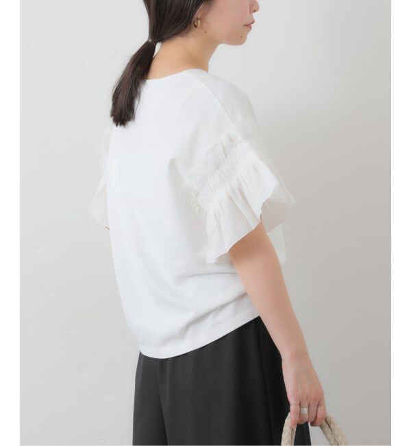 SLOBE IENA「《汗染み防止》フリルスリーブプルオーバー」|Tシャツ・カットソー|