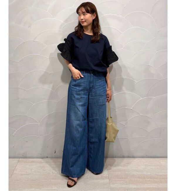 SLOBE IENA「《汗染み防止》フリルスリーブプルオーバー」|Tシャツ・カットソー|