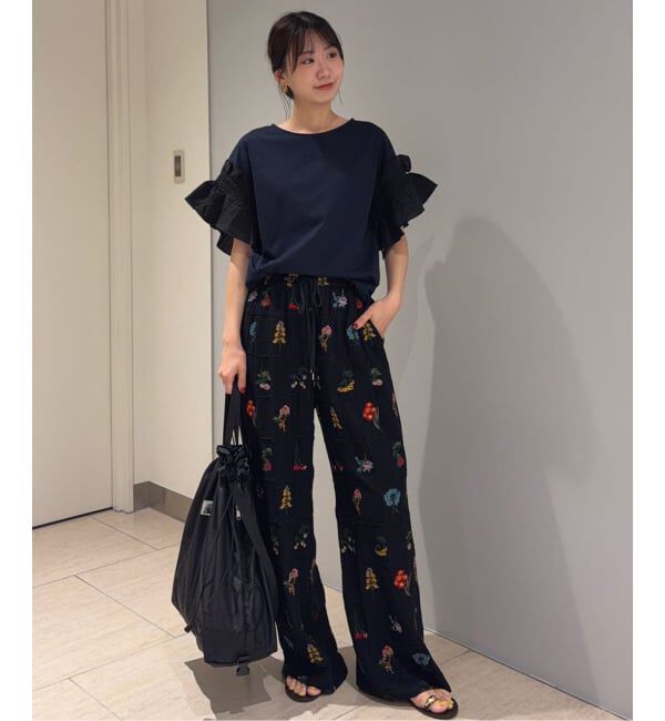 SLOBE IENA「《汗染み防止》フリルスリーブプルオーバー」|Tシャツ・カットソー|