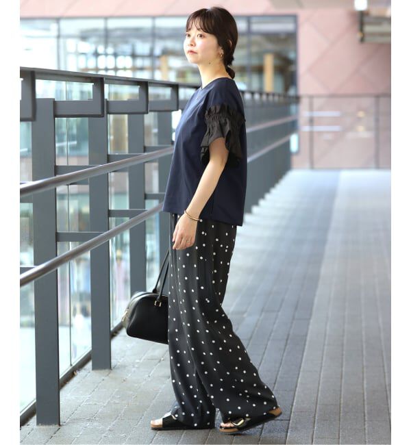 SLOBE IENA「《汗染み防止》フリルスリーブプルオーバー」|Tシャツ・カットソー|
