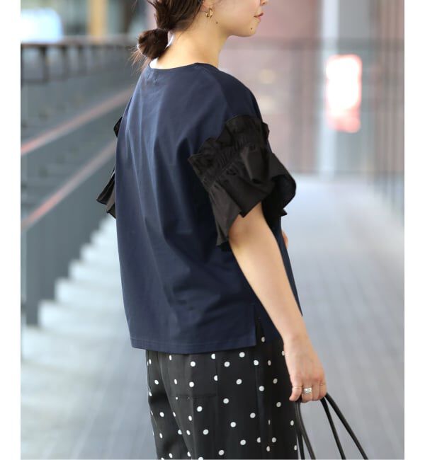 SLOBE IENA「《汗染み防止》フリルスリーブプルオーバー」|Tシャツ・カットソー|