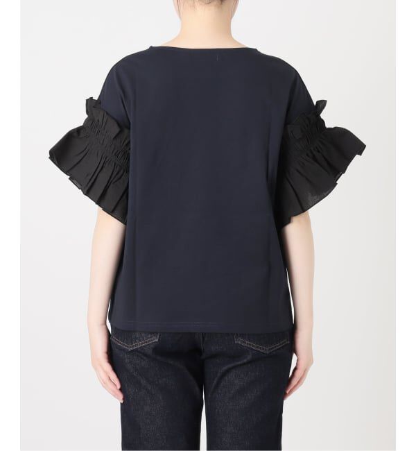 SLOBE IENA「《汗染み防止》フリルスリーブプルオーバー」|Tシャツ・カットソー|