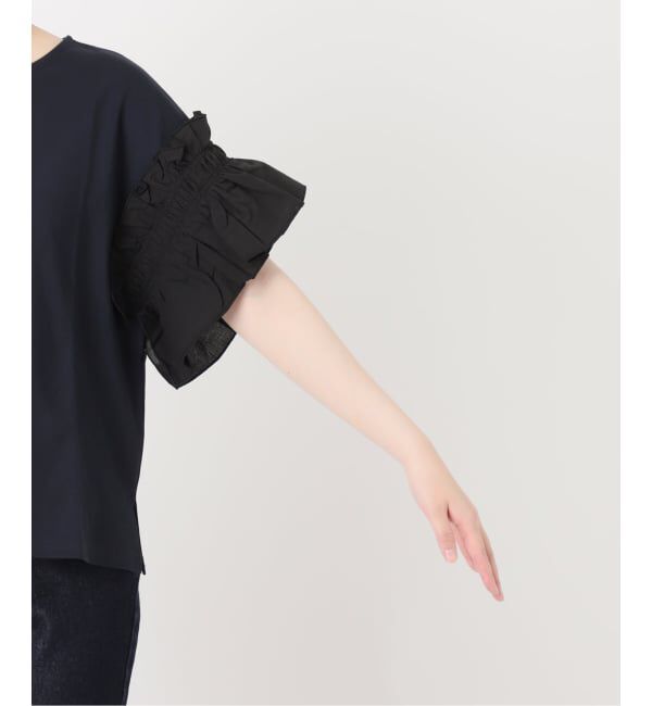 SLOBE IENA「《汗染み防止》フリルスリーブプルオーバー」|Tシャツ・カットソー|