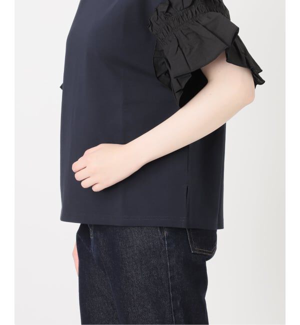 SLOBE IENA「《汗染み防止》フリルスリーブプルオーバー」|Tシャツ・カットソー|