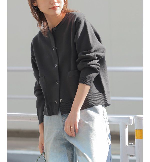 JOURNAL STANDARD relume「ダブルニットクルーネックカーディガン」|カーディガン|ブラック