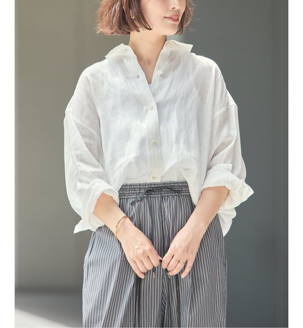 journal standard L'essage「ヨーロピアンフラックス2WAYシャツ 2」|シャツ・ブラウス|