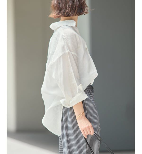 journal standard L'essage「ヨーロピアンフラックス2WAYシャツ 2」|シャツ・ブラウス|