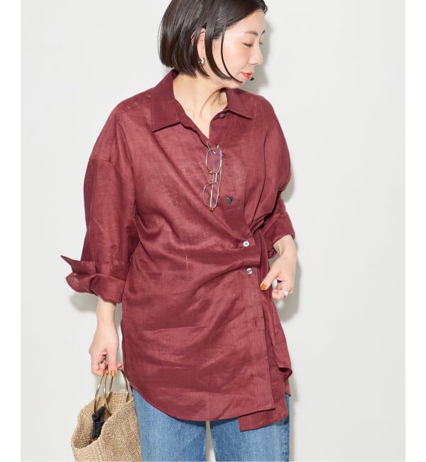 journal standard L'essage「ヨーロピアンフラックス2WAYシャツ 2」|シャツ・ブラウス|