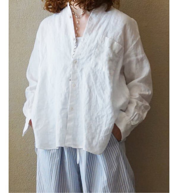 journal standard luxe「20リネン スタンドカラーシャツ」|シャツ・ブラウス|