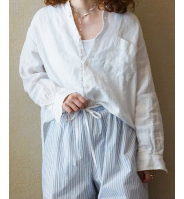 journal standard luxe「20リネン スタンドカラーシャツ」|シャツ・ブラウス|ホワイト