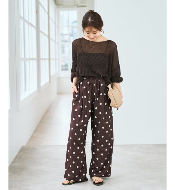 Spick and Span「《一部店舗+WEB限定》ドットプリントイージーパンツ」|その他|