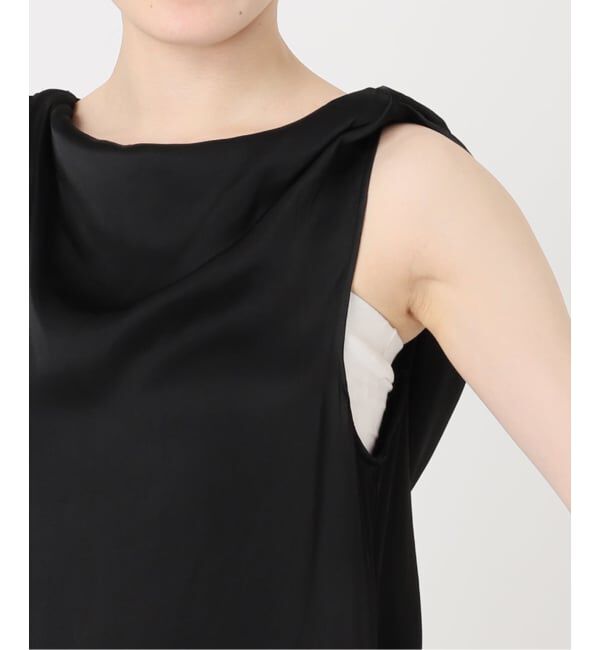 NOBLE「determ/デターム Collagen Satin Draped Dress」|ワンピース|