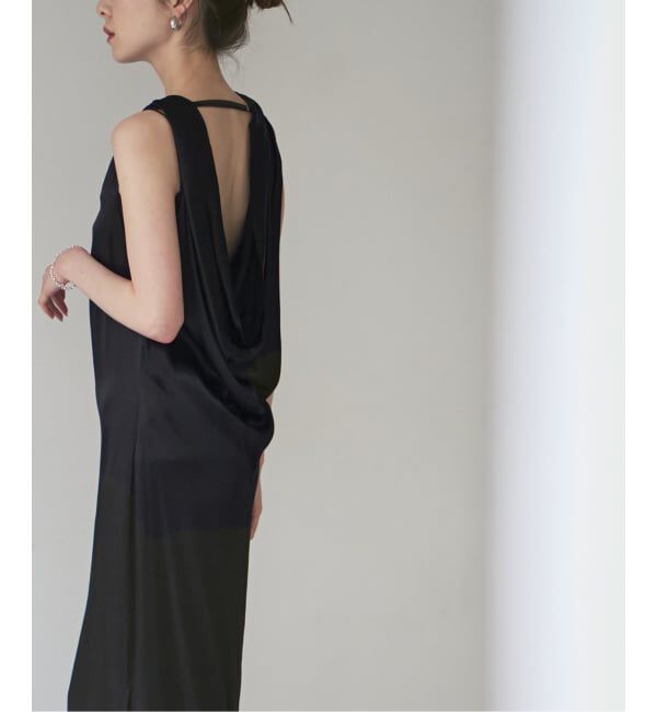 NOBLE「determ/デターム Collagen Satin Draped Dress」|ワンピース|