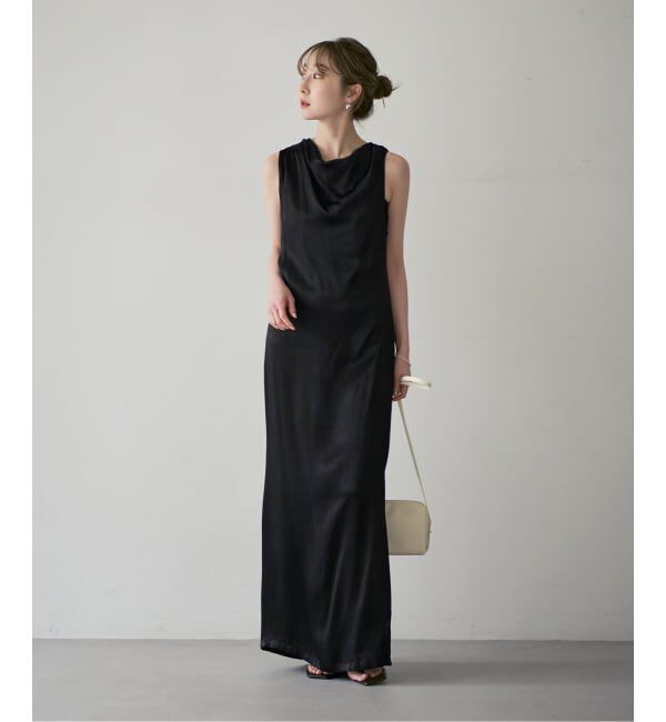 NOBLE「determ/デターム Collagen Satin Draped Dress」|ワンピース|