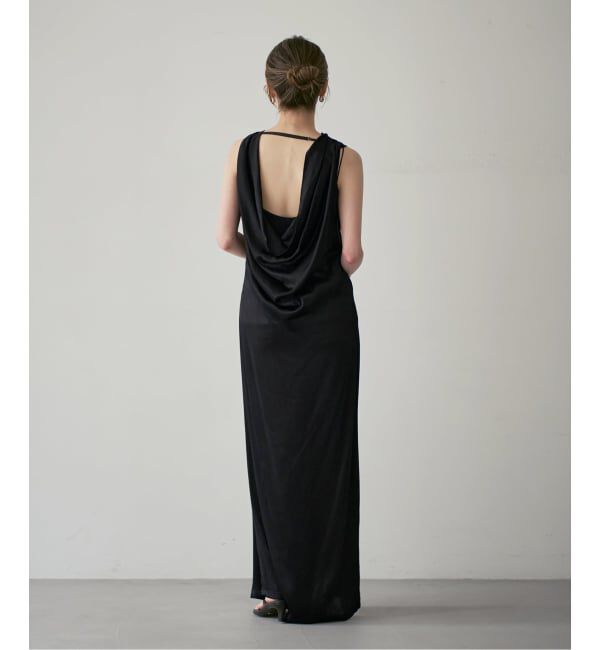 NOBLE「determ/デターム Collagen Satin Draped Dress」|ワンピース|
