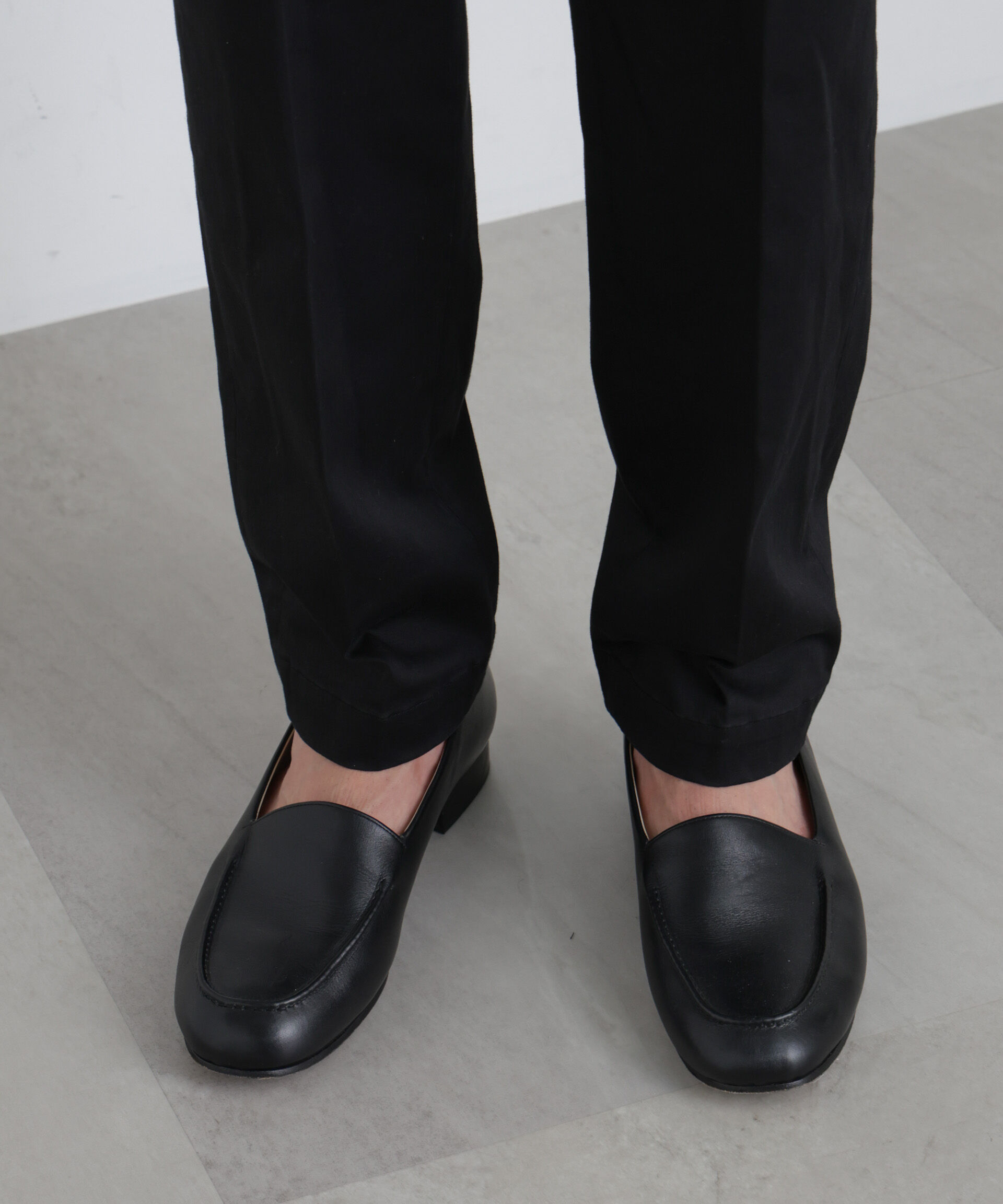 nano･universe「NewOnTrousers フェードサテンSlim テーパー」|チノ|